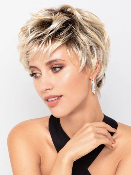 Perruque Sun Disc coupe courte dégradée Gisela Mayer, volume naturel et style dynamique