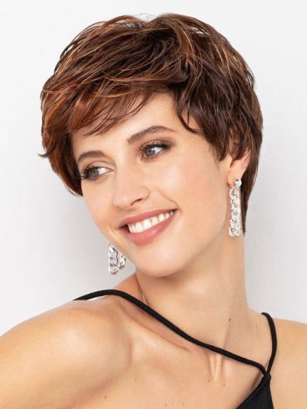 Sun Pixie : perruque courte garçonne sportive avec frange, look naturel