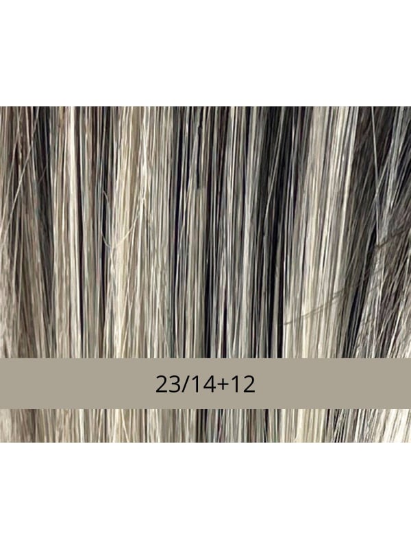 Perruque Sun Seven Gisela Mayer : carré plongeant mi-long, frange côté, rendu naturel en fibre synthétique à mémoire de forme