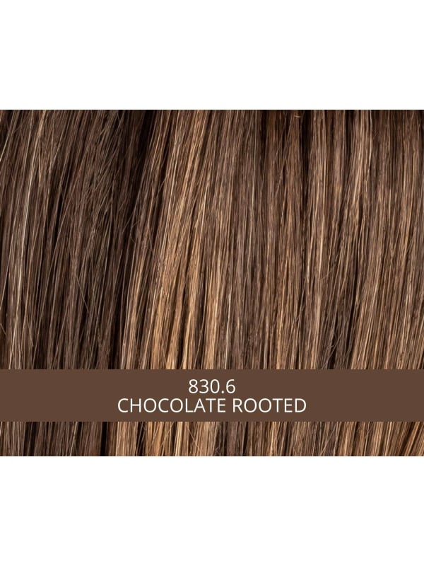 Perruque Ellen Wille Alive Mono Part mi-longue dégradée, effet naturel avec racines foncées (rooted) et balayage (mix).