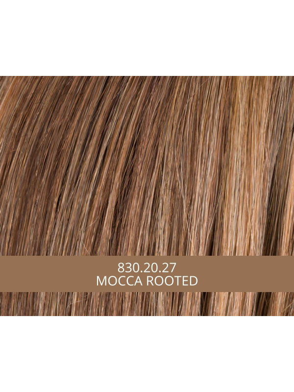 Perruque Sing Mono Part — carré court lisse, frange droite, couleur sandmulti rooted