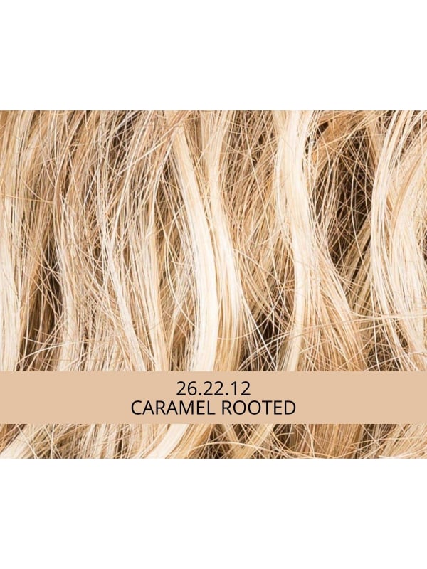 Perruque Turn Mono Part : coupe courte bouclée, volume naturel, effet rooted (racines foncées) ou mix (balayage).