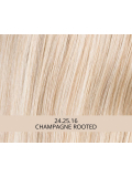 Perruque Turn Mono Part : coupe courte bouclée, volume naturel, effet rooted (racines foncées) ou mix (balayage).