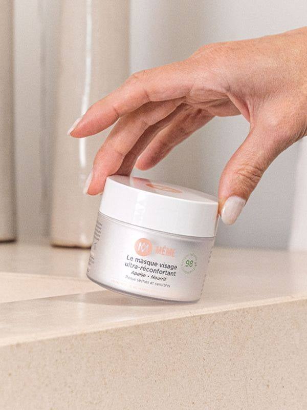 Masque visage ultra-réconfortant MÊME 50ml, soin apaisant et nourrissant pour peaux sensibles, sèches et réactives