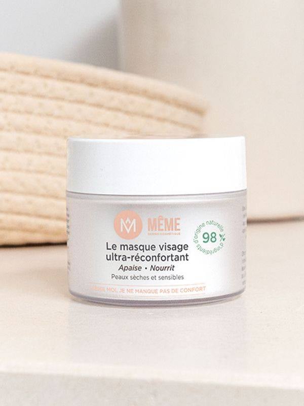 Masque visage ultra-réconfortant MÊME 50ml, soin apaisant et nourrissant pour peaux sensibles, sèches et réactives