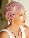 Bonnet Zuri — turban chimio chic en Supima Coton avec chignon pré-noué