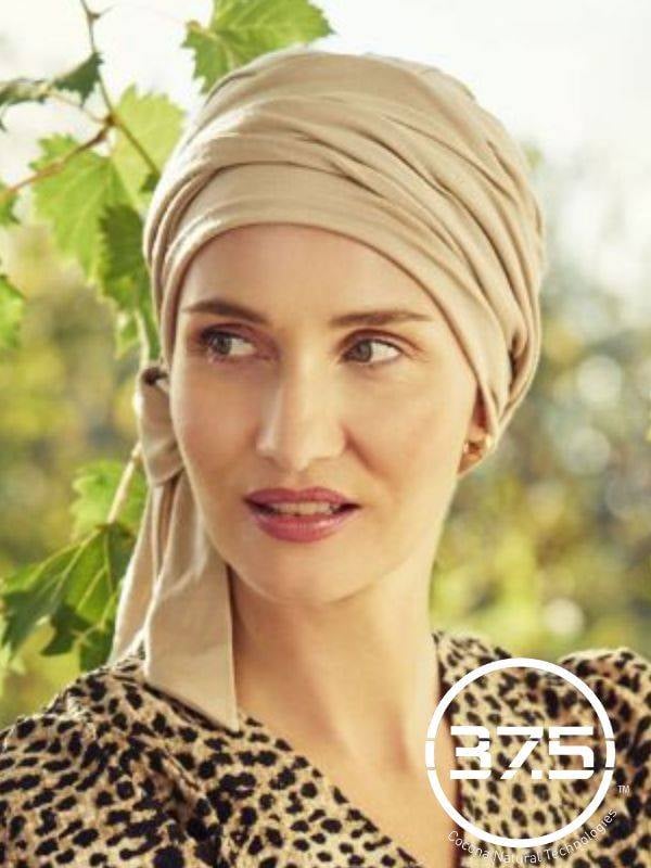 Turban Soft Line Naos 37.5® Christine Headwear, laine/polyester thermorégulant, doux et respirant pour alopécie et chimio