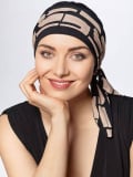 Turban Set Pia Gisela Mayer : bonnet en bambou doux et respirant avec bandeau en viscose à nouer, idéal en chimio ou alopécie.