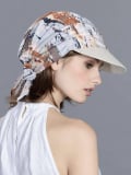 Casquette solaire Lonata Ellen Wille en coton-lin, visière détachable et foulard à nouer, légère et confortable
