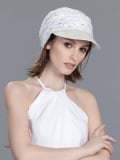 Casquette solaire Lonata Ellen Wille en coton-lin, visière détachable et foulard à nouer, légère et confortable