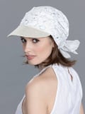 Casquette solaire Lonata Ellen Wille en coton-lin, visière détachable et foulard à nouer, légère et confortable
