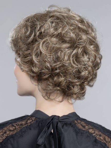 Aurora Comfort — perruque ondulée dégradée (rooted, mix) : légère, 100% faite main