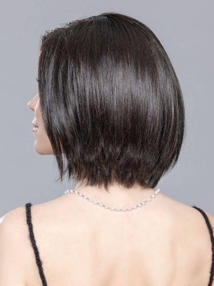 Elite Small Mono Part, carré mi-long lisse avec tulle cinéma et frange réglable