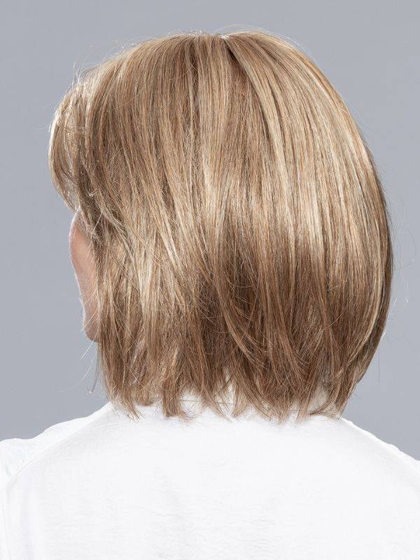 Perruque Tempo Large Deluxe : carré mi-long lisse, mono-filament fait main, grande taille 58-60 cm, effet naturel cuir chevelu.