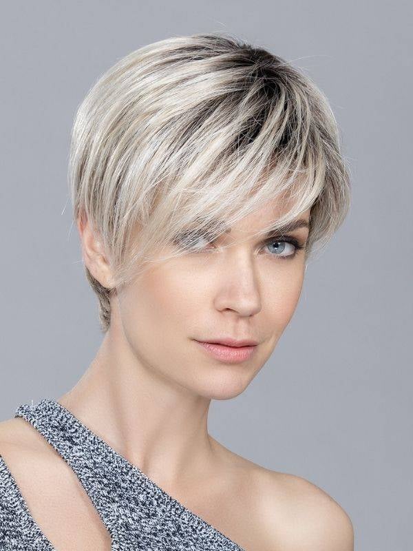 Perruque Jump Mono Ellen Wille : coupe courte asymétrique, effet naturel, bordure frontale invisible extra-longue