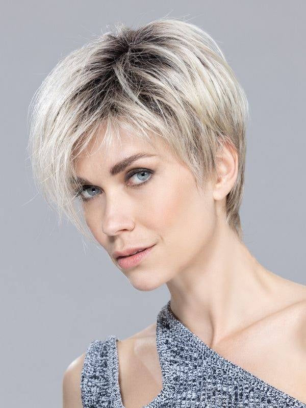 Perruque Jump Mono Ellen Wille : coupe courte asymétrique, effet naturel, bordure frontale invisible extra-longue