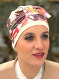 Turban Elsa bicolore en fibre de bambou — ultra-léger, hypoallergénique et anti-UV