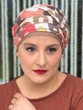 Nadia turban bandeau MMParis bonnet plissé deux couleurs estivales facile a nouer