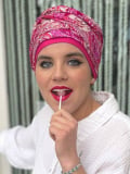 Nadia turban bandeau MMParis bonnet plissé deux couleurs estivales facile a nouer