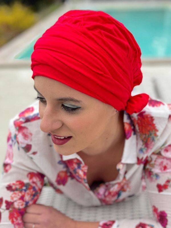 Turban Pipa en bambou, noué pour plus de volume et couleur éclatante