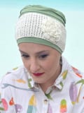Bandeau Vélia MMParis en dentelle, porté seul ou sur turban – accessoire chic et glamour pour l’hiver