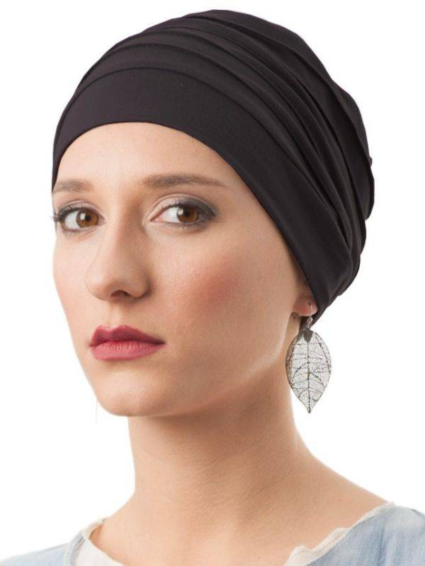 Turban Lola MMParis en fibre de bambou, plissé, doux et respirant, accessoire confortable pour un style féminin