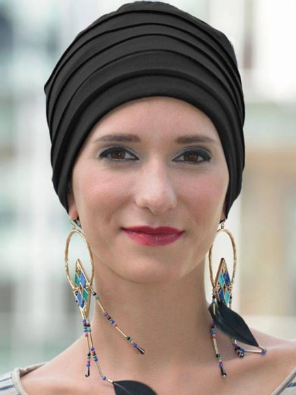 Turban Lola Doublé MMParis en fibre de bambou, plissé et confortable, idéal au quotidien comme la nuit.