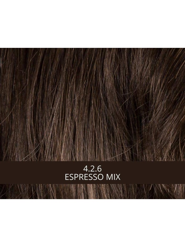 Perruque Change : carré mi-long effilé avec frange droite, fibre synthétique, look catwalk naturel et facile à coiffer.