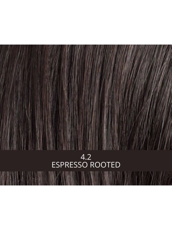 Perruque Tool coupe courte : frange droite, mèches effilées sur les côtés, effet méché pour un look moderne et naturel