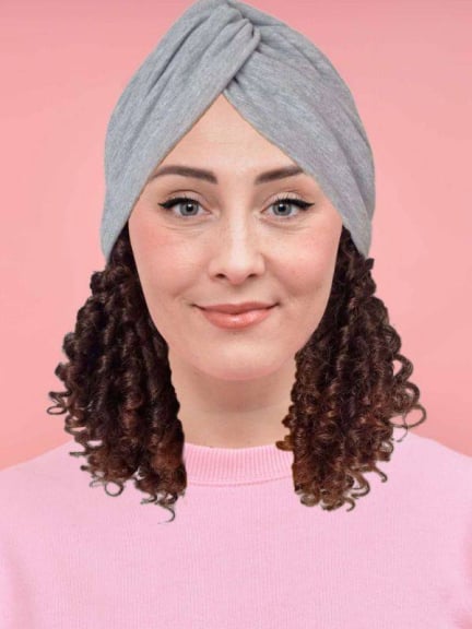 Couronne de cheveux Curly Les Franjynes — bandeau coton bio ajustable 47-64 cm