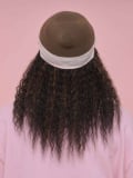 Couronne de cheveux frisés crépus texturée, fibre synthétique japonaise, bandeau ajustable 47 à 64 cm, effet naturel
