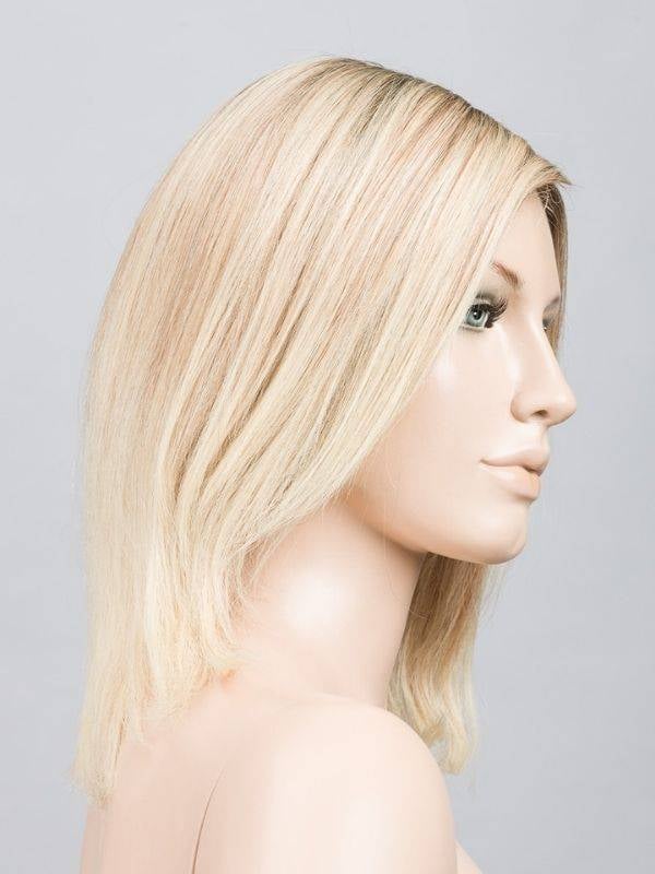 Nuance Deluxe — perruque mi-longue 100% Remy, bonnet fait main, bordure frontale invisible