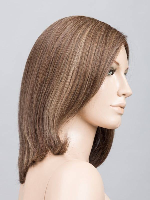 Nuance Deluxe — perruque mi-longue 100% Remy, bonnet fait main, bordure frontale invisible