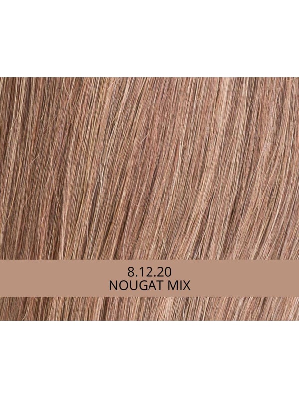 Nuance Deluxe — perruque mi-longue 100% Remy, bonnet fait main, bordure frontale invisible