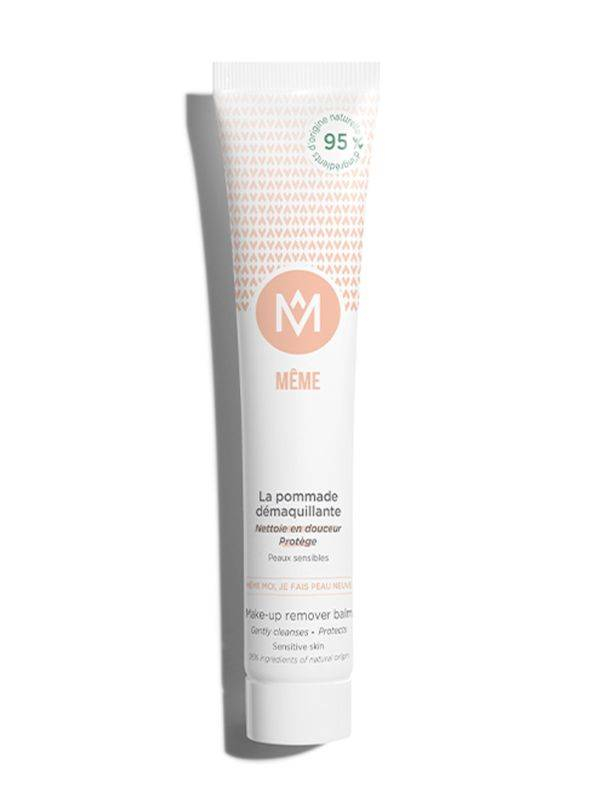 Pommade Démaquillante MÊME 50ml : baume qui se transforme en huile, démaquillage doux visage et yeux, peaux sensibles.