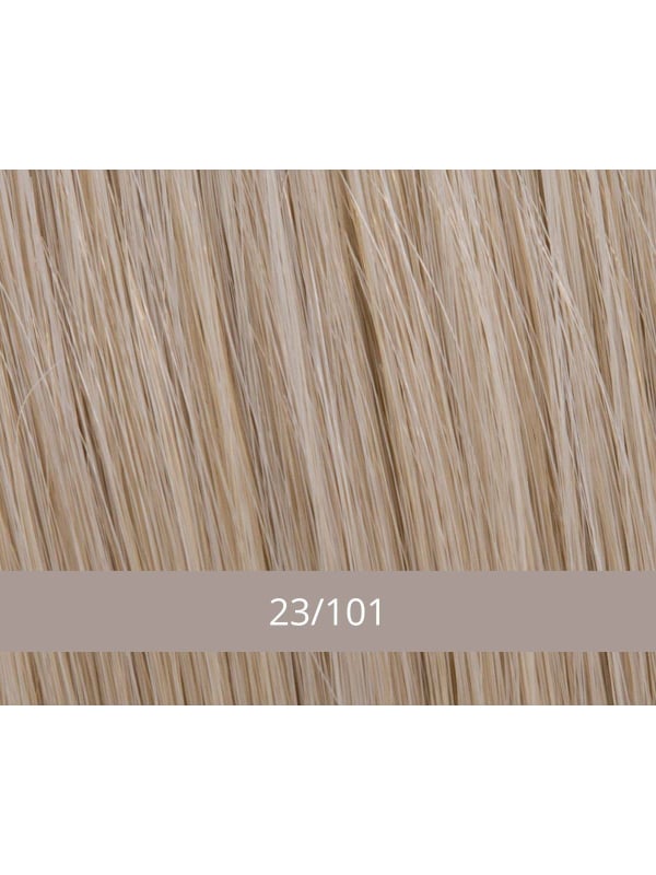 Perruque Angel NJ Création : coupe courte lisse, fibre synthétique soyeuse, bordure frontale en tulle, maintien antiglisse.
