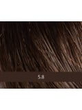 Perruque Frimousse NJ Création : coupe courte plongeante effilée, bordure tulle discrète, fibre synthétique NJ et maintien Antig