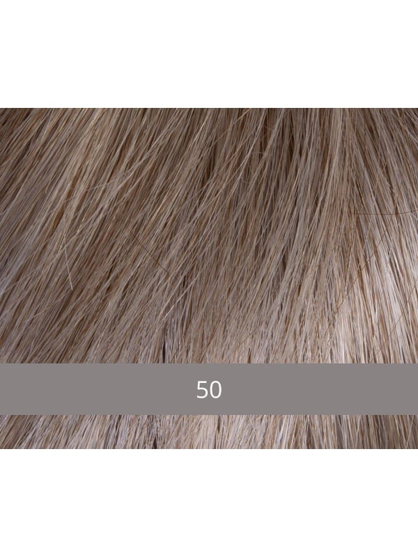 Perruque Frimousse NJ Création : coupe courte plongeante effilée, bordure tulle discrète, fibre synthétique NJ et maintien Antig