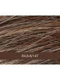 Perruque Kim NJ Création mi-longue bouclée, fibre synthétique effet naturel, frange volumineuse et confort médical antiglisse.