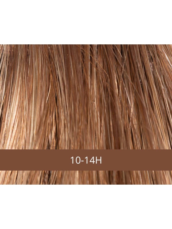 Perruque Nanou NJ Création : longs cheveux lisses avec frange sur le côté, bordure tulle discrète, maintien antiglisse confortab