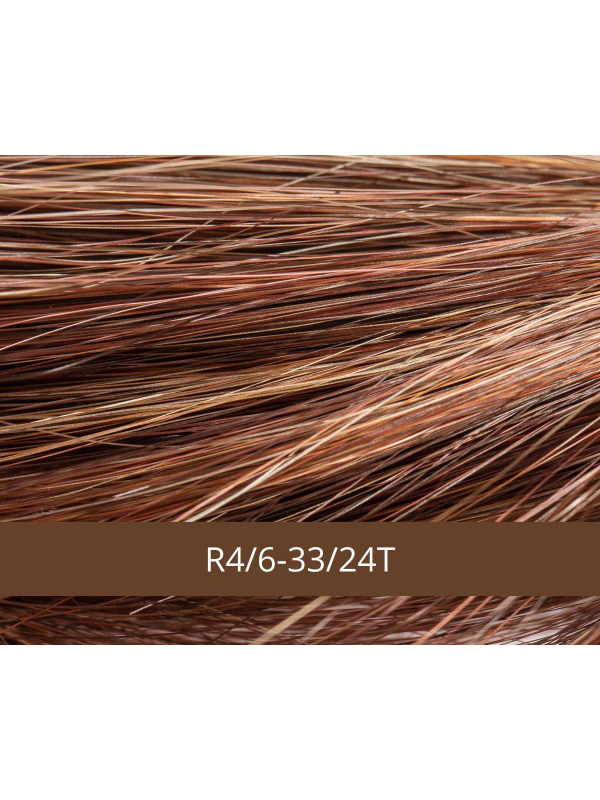 Perruque Romy NJ Création mi-longue lisse avec frange, fibre synthétique NJ, confort médical et technologie antiglisse pour un m