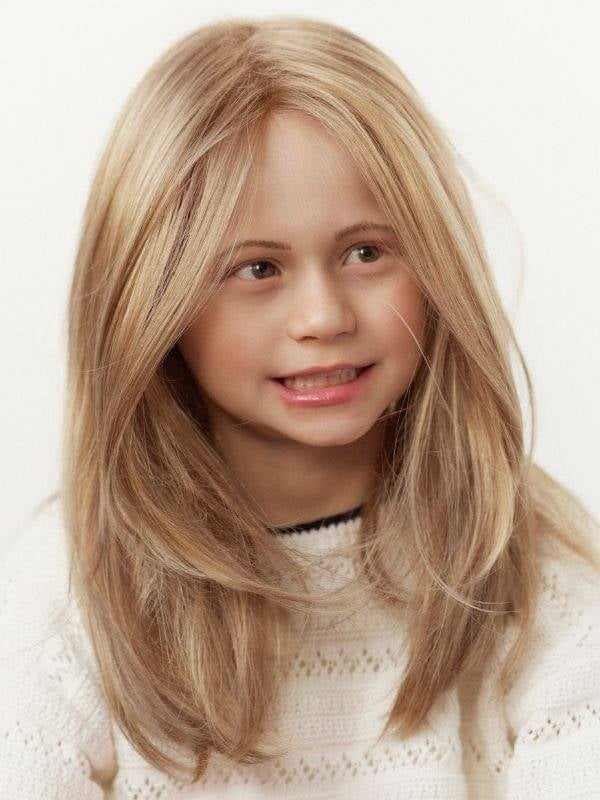 Perruque enfant Rose NJ Création : longue chevelure synthétique soyeuse, tulle frontal discret, maintien antiglisse confortable 