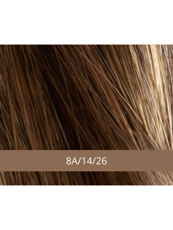 Perruque Angelina - cheveux naturels européens, longue coupe dégradée et frange latérale