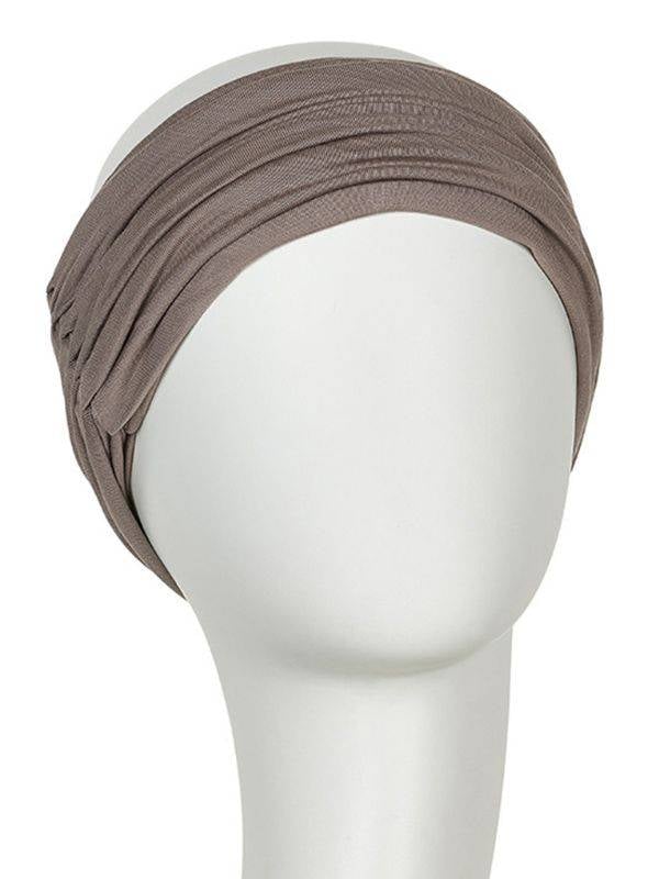 Bandeau Karma en bambou plissé : effet volumateur, doux, léger et respirant, à porter sur turban ou cheveux.