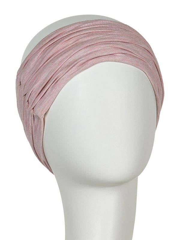Bandeau Karma en bambou plissé : effet volumateur, doux, léger et respirant, à porter sur turban ou cheveux.