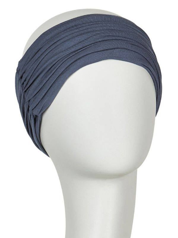Bandeau Karma en bambou plissé : effet volumateur, doux, léger et respirant, à porter sur turban ou cheveux.