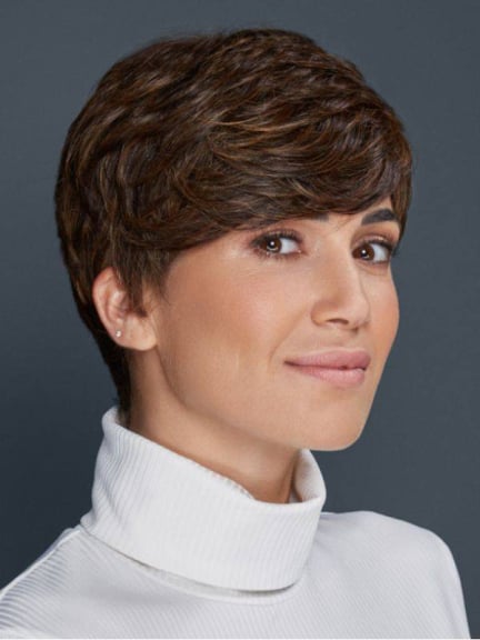 Karen Fibre Mixte - Perruque courte naturelle NJ Création, confort anti-glisse