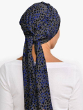Turban Liz Rosette La Vedette en viscose, foulard fixé sur bonnet : tenue anti-glisse, nouages multiples, doux pour cuir chevelu