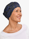 Turban Liz Rosette La Vedette en viscose, foulard fixé sur bonnet : tenue anti-glisse, nouages multiples, doux pour cuir chevelu