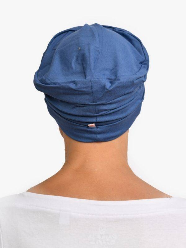 Bonnet chimio Marlene Uni Rosette La Vedette en viscose, sans coutures, effet volume, idéal cuir chevelu sensible